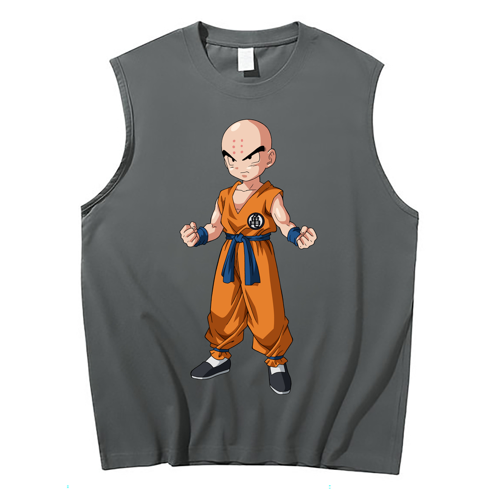（画像用） ドラゴンボール クリリン DRAGON BALL krillin コットン100％タンクトップ（フロントプリント）
